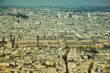 Obraz premium Panoramic view of Louvre museum, Paris, France, Europe.