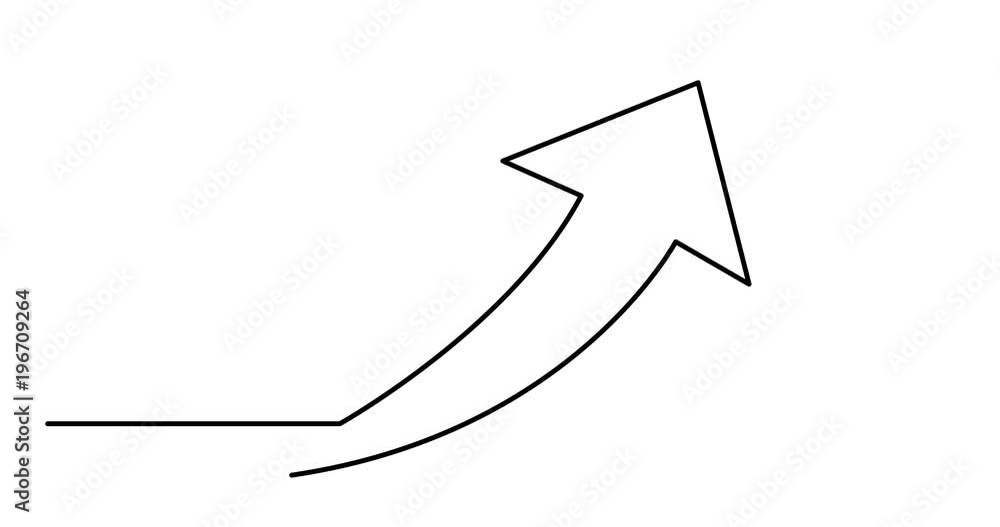 Poster animation of continuous line arrows