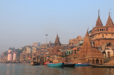 Ganges river ghat Varanasi India