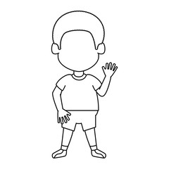 happy little boy character