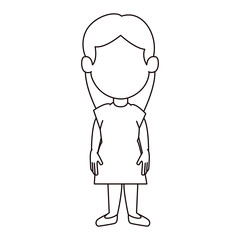 happy little girl character