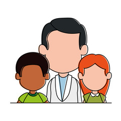doctor with kids characters