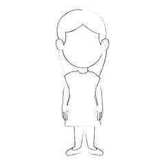 happy little girl character