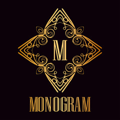 Vintage ornamental monogram