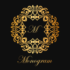 Vintage ornamental monogram
