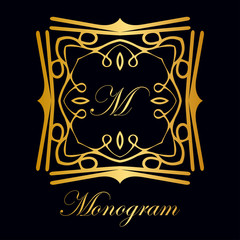 Vintage ornamental monogram