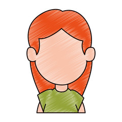 happy little girl character