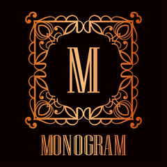 Vintage ornamental monogram