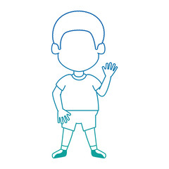 happy little boy character