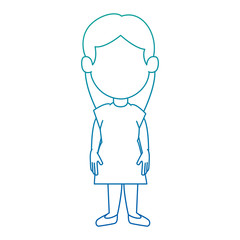 happy little girl character