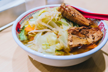 japanese tonkotsu ramen, pork bone broth noodles
