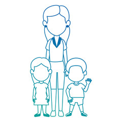 mom with son and daughter avatar characters