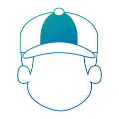 happy little boy head character