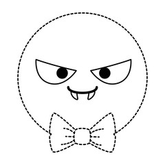 emoticon with dracula teeth