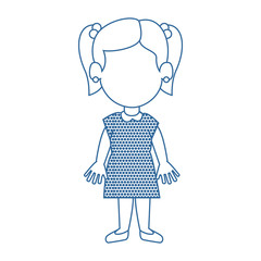 happy little girl character