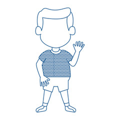 happy little boy character