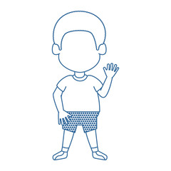 happy little boy character