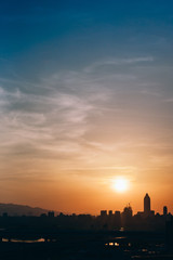 Taipei sunset skyline, Taiwan