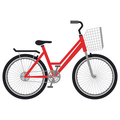 Obraz premium bicycle with basket isolated icon