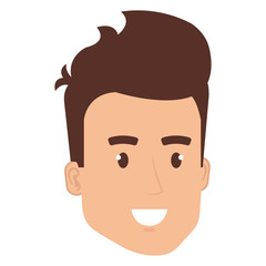 young man head avatar character
