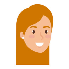 beautiful woman head avatar character