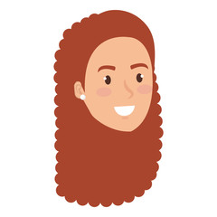 beautiful woman head avatar character