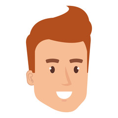 young man head avatar character