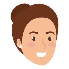 beautiful woman head avatar character