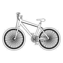 bicycle vehicle isolated icon