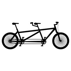bicycle tandem isolated icon