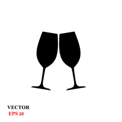 two glasses. vector illustration