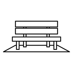 wooden chair park isolated icon