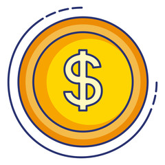coin money isolated icon
