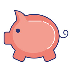 piggy savings isolated icon