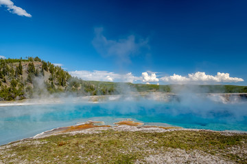 Hot thermal spring in Yellowstone
