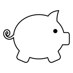 piggy savings isolated icon