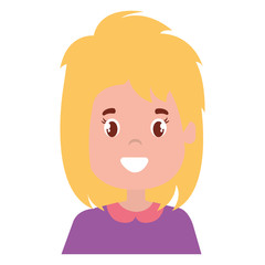 happy little girl character