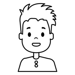 happy little boy character