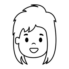 little girl head icon