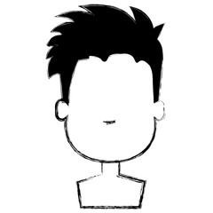 happy little boy shirtless character