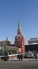 Fototapeta na wymiar Trinity tower of the Kremlin.