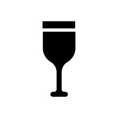 wine glass filled vector icon