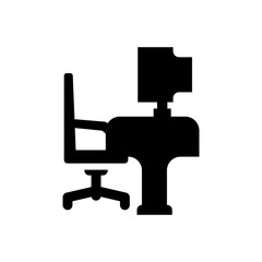 office table filled vector icon