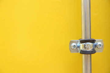 Mounting the handle to the central heating pipe.