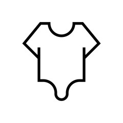 bodysuit outlined vector icon. Simple, modern flat vector illustration for mobile app, website or desktop app