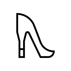 woman shoes on heels outlined vector icon, high heels outlined symbol. Simple, modern flat vector illustration for mobile app, website or desktop app
