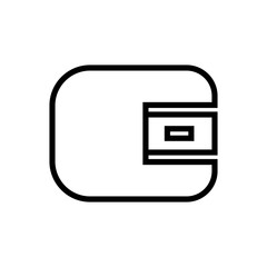 Obraz premium leather wallet outlined vector icon, purse outlined symbol. Simple, modern flat vector illustration for mobile app, website or desktop app