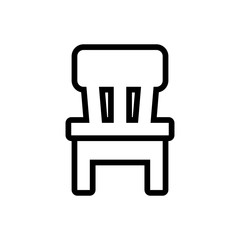 comfortable chair front view outlined vector icon, outlined seat symbol. Simple, modern flat vector illustration for mobile app, website or desktop app