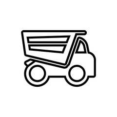 tipper outlined vector icon, empty tipper outlined symbol. Simple, modern flat vector illustration for mobile app, website or desktop app