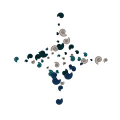 Vector Confetti Background Pattern. Element of design. Color spirals on a white background